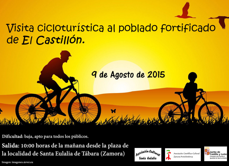 marcha cicloturística al poblado fortificado de el castillón, zamora